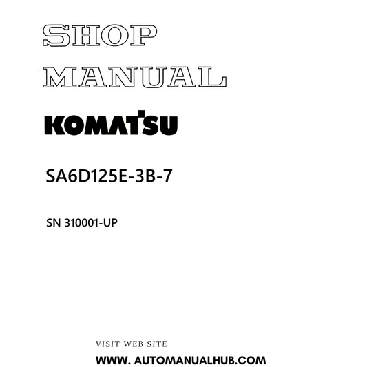 Komatsu SA6D125E-3B-7 Shop Manual SN 310001-UP PDF 