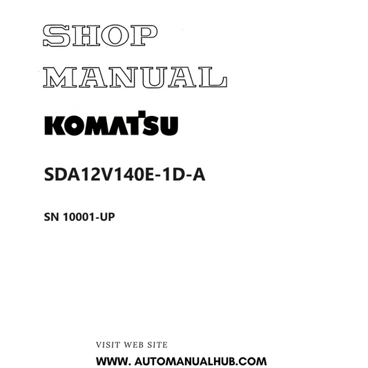 Komatsu SDA12V140E-1D-A Shop Manual SN 10001-UP PDF 