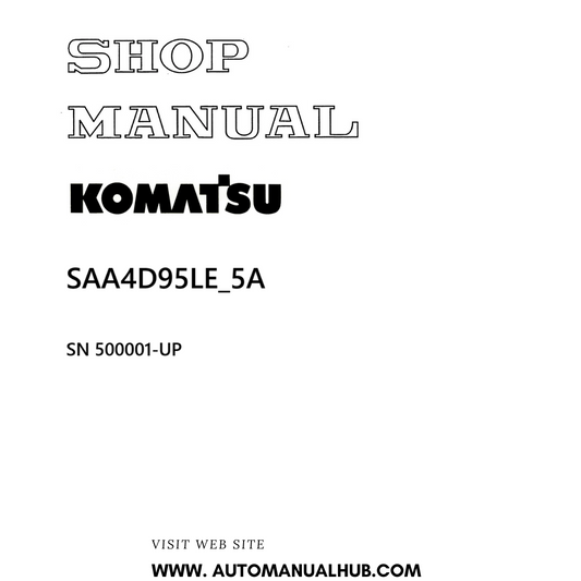 Komatsu SAA4D95LE_5A Shop Manual SN 500001-UP PDF 