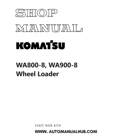 Komatsu WA800-8, WA900-8 Wheel Loader Shop Manual PDF