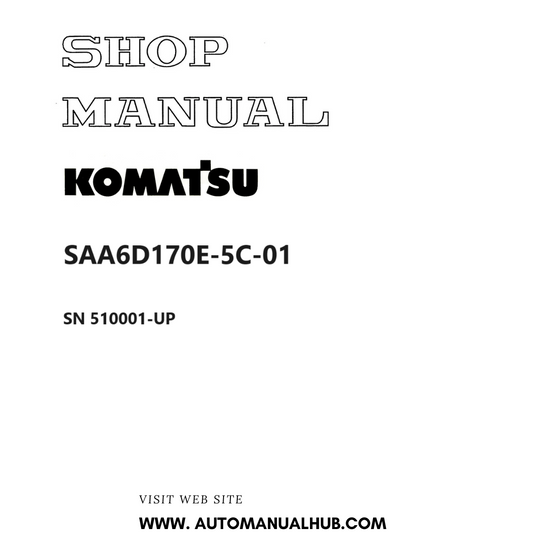 Komatsu SAA6D170E-5C-01 Shop Manual SN 510001-UP PDF