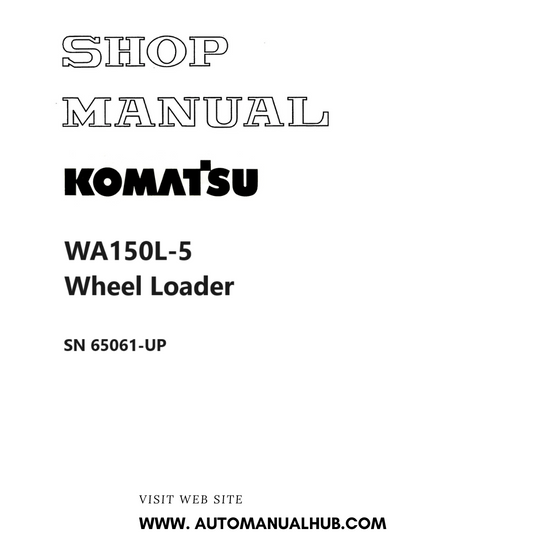 Komatsu WA150L-5 Wheel Loader Shop Manual SN 65061-UP PDF
