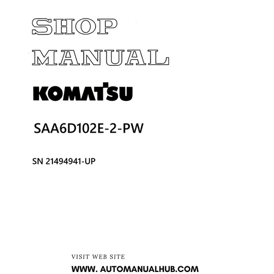 Komatsu SAA6D102E-2-PW Shop Manual SN 21494941-UP PDF