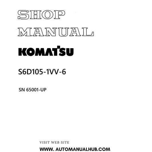 Komatsu S6D105-1VV-6 Shop Manual SN 65001-UP PDF