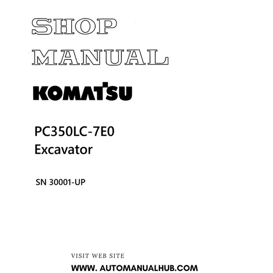 Komatsu PC350LC-7E0 Excavator Shop Manual SN 30001-UP PDF