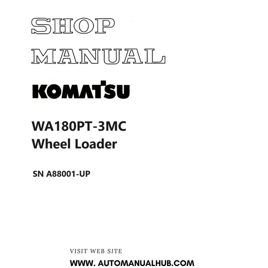 Komatsu WA180PT-3MC Wheel Loader Shop Manual SN A88001-UP PDF 