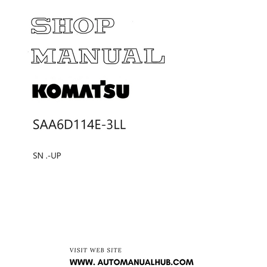 Komatsu SAA6D114E-3LL Shop Manual SN .-UP PDF