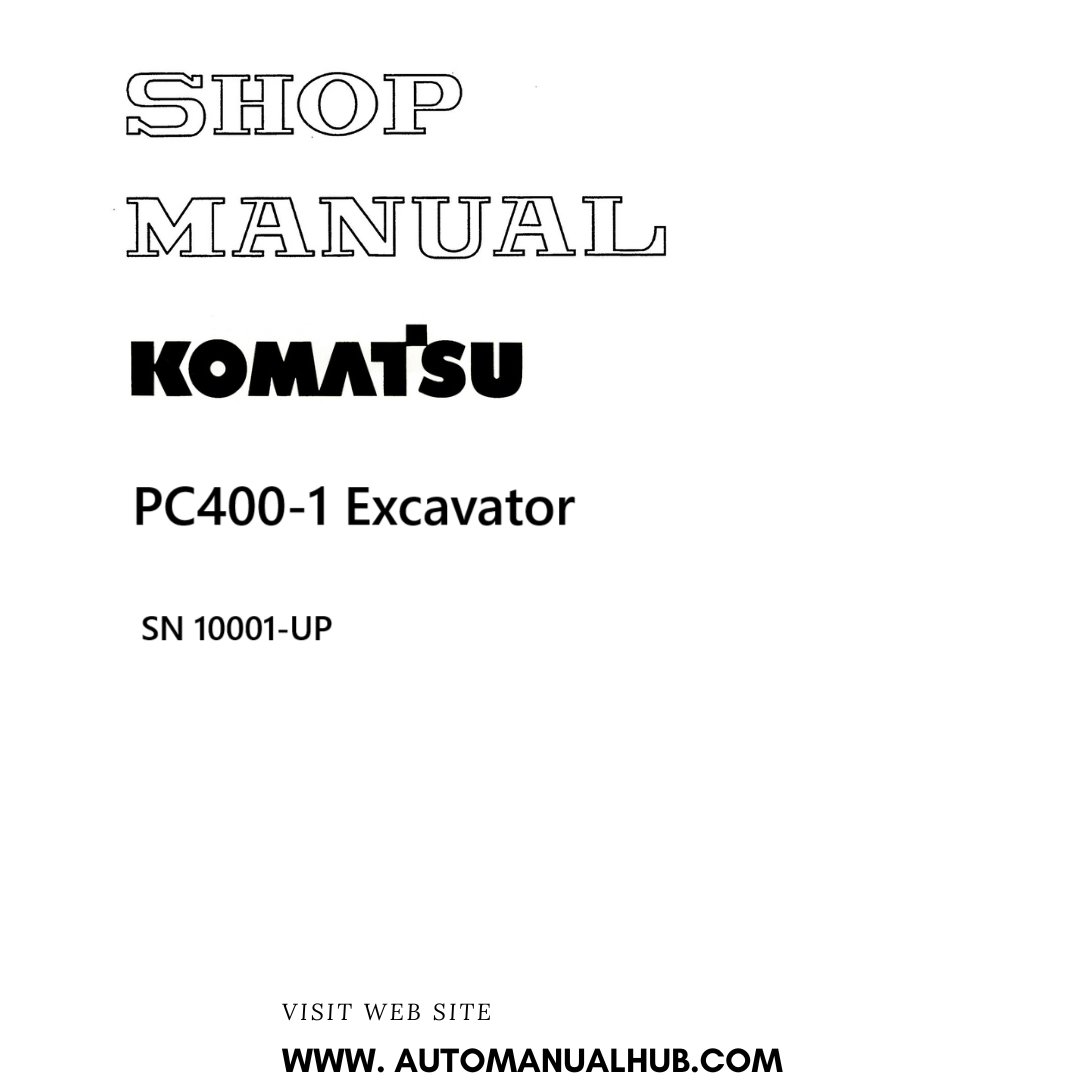 Komatsu PC400-1 Excavator Shop Manual SN 10001-UP PDF 