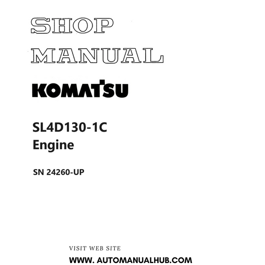 Komatsu SL4D130-1C Engine Shop Manual SN 24260-UP PDF