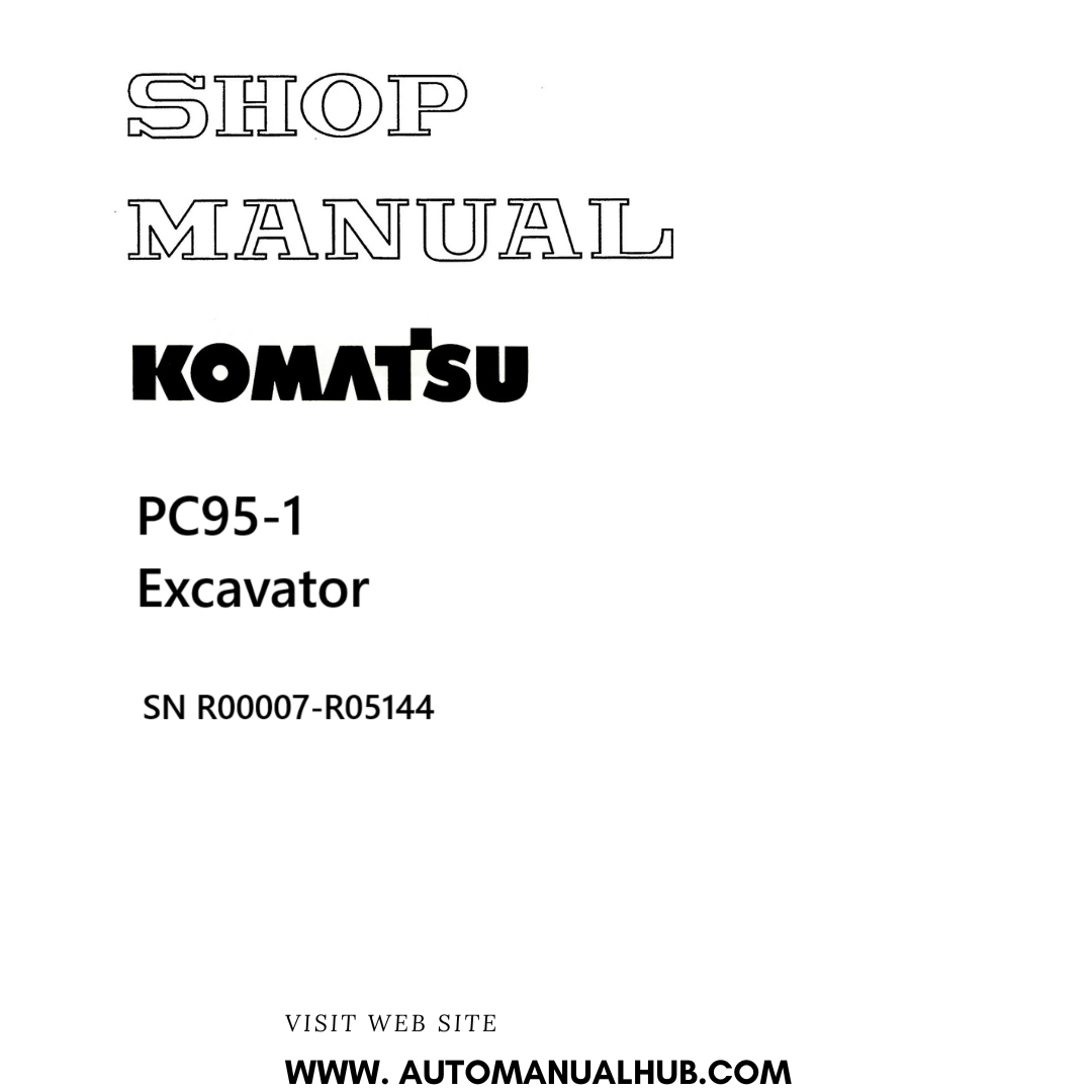 Komatsu PC95-1 Excavator Shop Manual SN R00007-R05144 PDF