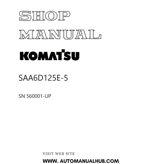 Komatsu SAA6D125E-5 Shop Manual SN 560001-UP PDF