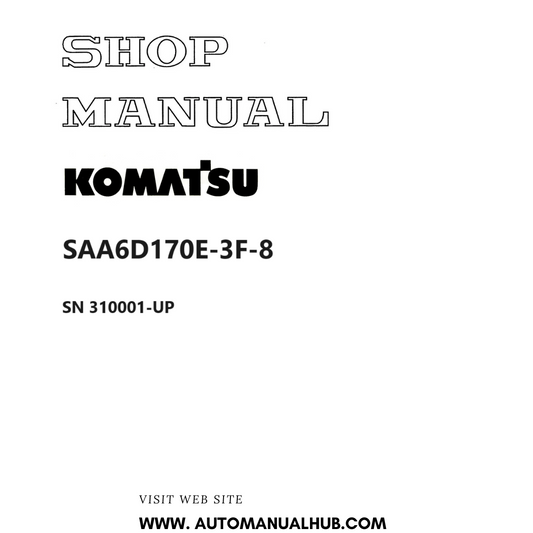 Komatsu SAA6D170E-3F-8 Shop Manual SN 310001-UP PDF 