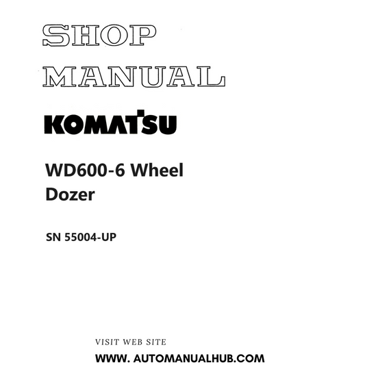 Komatsu WD600-6 Wheel Dozer Shop Manual SN 55004-UP PDF 