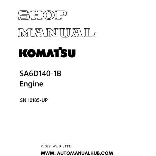 Komatsu SA6D140-1B Engine Shop Manual SN 10185-UP PDF 