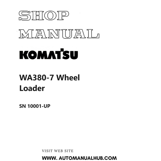 Komatsu WA380-7 Wheel Loader Shop Manual SN 10001-UP PDF 