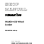 Komatsu WA430-6E0 Wheel Loader Shop Manual SN H60266 and up PDF