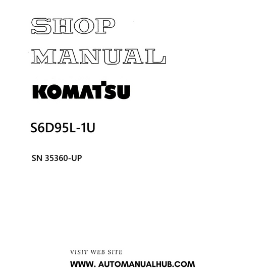 Komatsu S6D95L-1U Shop Manual SN 35360-UP PDF
