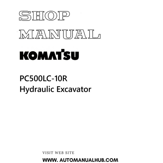 Komatsu PC500LC-10R Hydraulic Excavator Shop Manual PDF