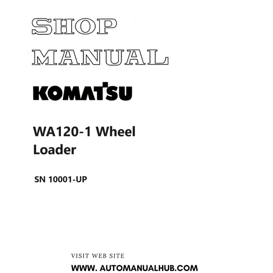 Komatsu WA120-1 Wheel Loader Shop Manual SN 10001-UP PDF 