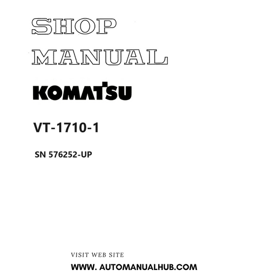 Komatsu VT-1710-1 Shop Manual SN 576252-UP PDF 