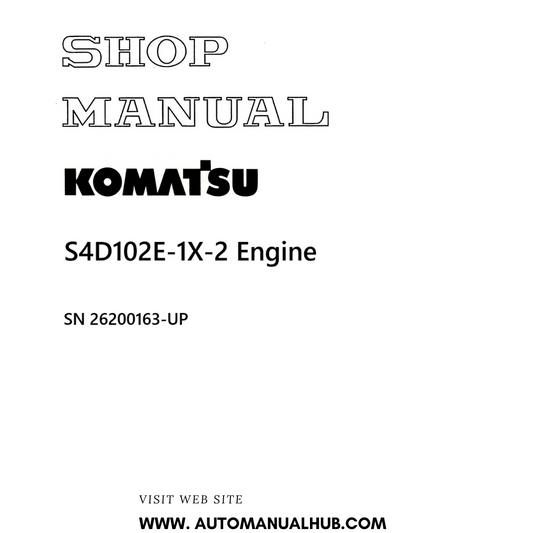 Komatsu S4D102E-1X-2 Engine Shop Manual SN 26200163-UP PDF 