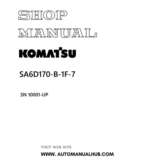 Komatsu SA6D170-B-1F-7 Shop Manual SN 10001-UP PDF