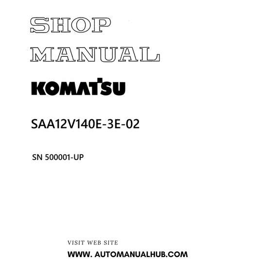 Komatsu SAA12V140E-3E-02 Shop Manual SN 500001-UP PDF 
