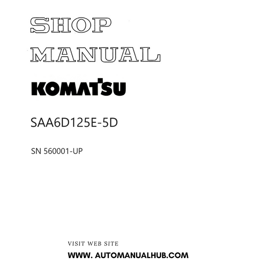 Komatsu SAA6D125E-5D Shop Manual SN 560001-UP PDF 