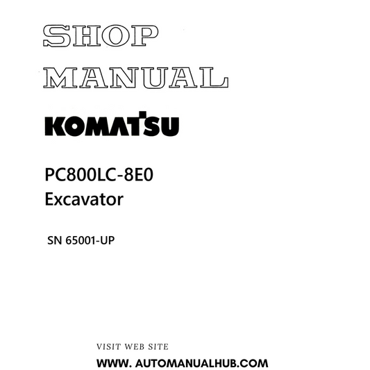 Komatsu PC800LC-8E0 Excavator Shop Manual SN 65001-UP PDF 