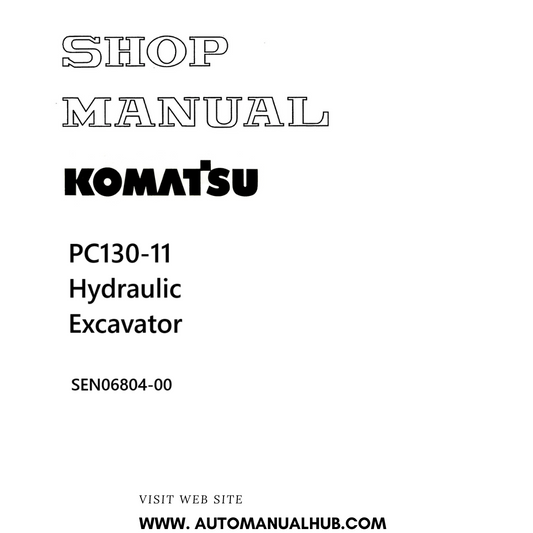 Komatsu PC130-11 Hydraulic Excavator Shop Manual SEN06804-00 PDF