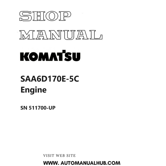 Komatsu SAA6D170E-5C Engine Shop Manual SN 511700-UP PDF 