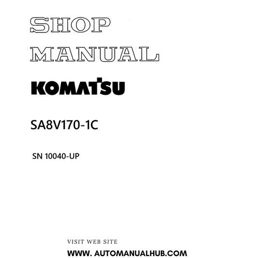 Komatsu SA8V170-1C Shop Manual SN 10040-UP PDF