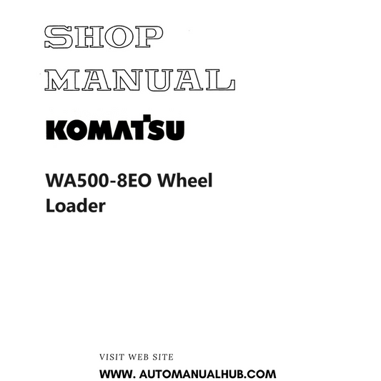 Komatsu WA500-8EO Wheel Loader Shop Manual PDF