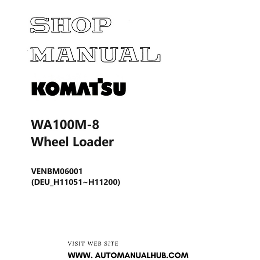 Komatsu WA100M-8 Wheel Loader Shop Manual VENBM06001 (DEU_H11051~H11200) PDF
