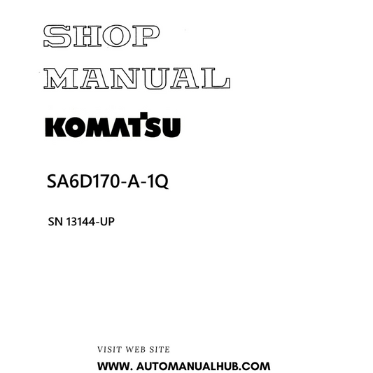 Komatsu SA6D170-A-1Q Shop Manual SN 13144-UP PDF 