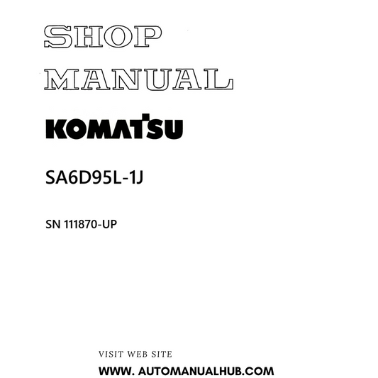 Komatsu SA6D95L-1J Shop Manual SN 111870-UP PDF