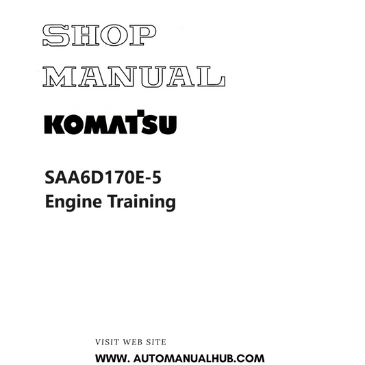 Komatsu SAA6D170E-5 Engine Training Shop Manual PDF