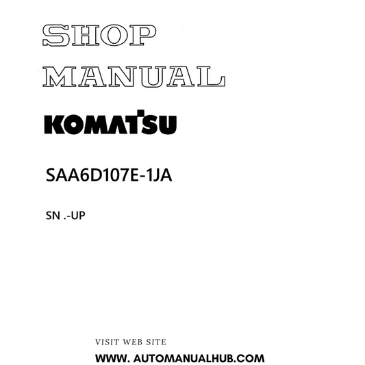 Komatsu SAA6D107E-1JA Shop Manual SN .-UP PDF