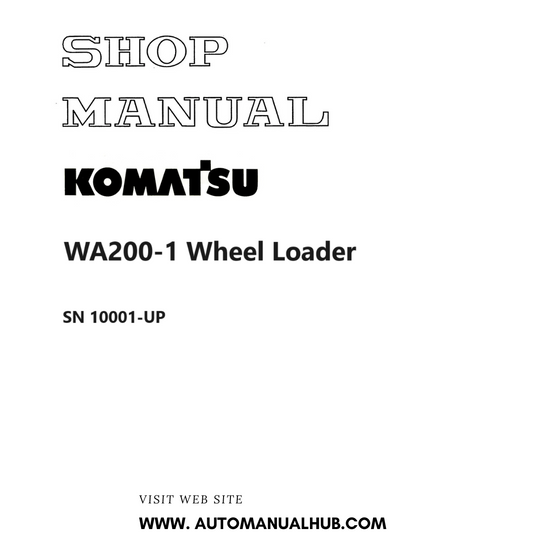 Komatsu WA200-1 Wheel Loader Shop Manual SN 10001-UP PDF