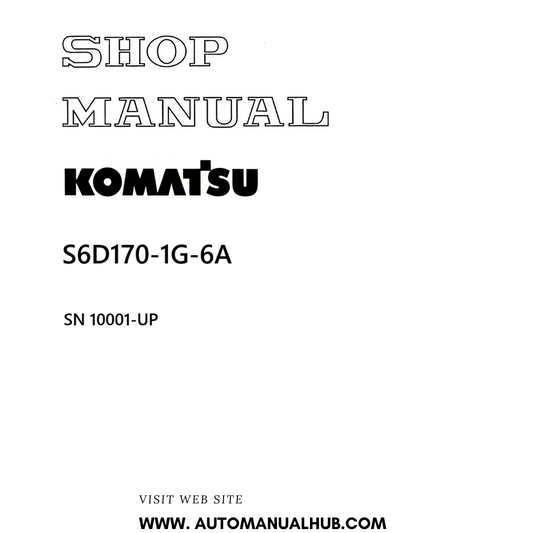Komatsu S6D170-1G-6A Shop Manual SN 10001-UP PDF 