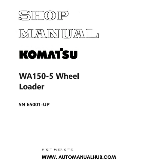 Komatsu WA150-5 Wheel Loader Shop Manual SN 65001-UP PDF 