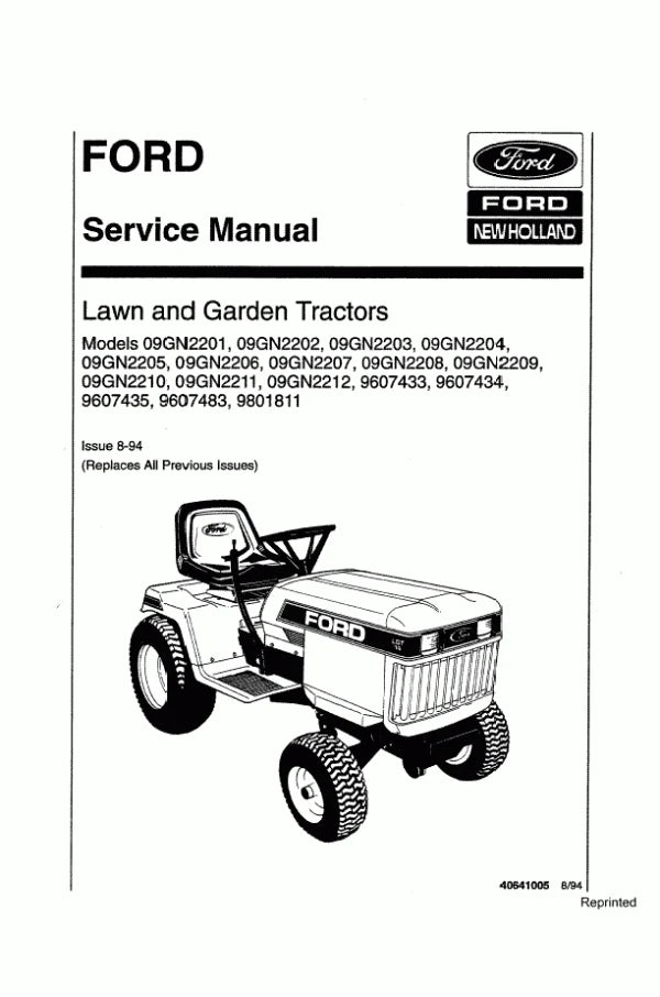 New Holland 09GN2201, 09GN2203, 09GN2204, 09GN2206, 09GN2207, 09GN2208, 09GN2209, 09GN2210 Tractor Service Repair Manual 40641005 - PDF