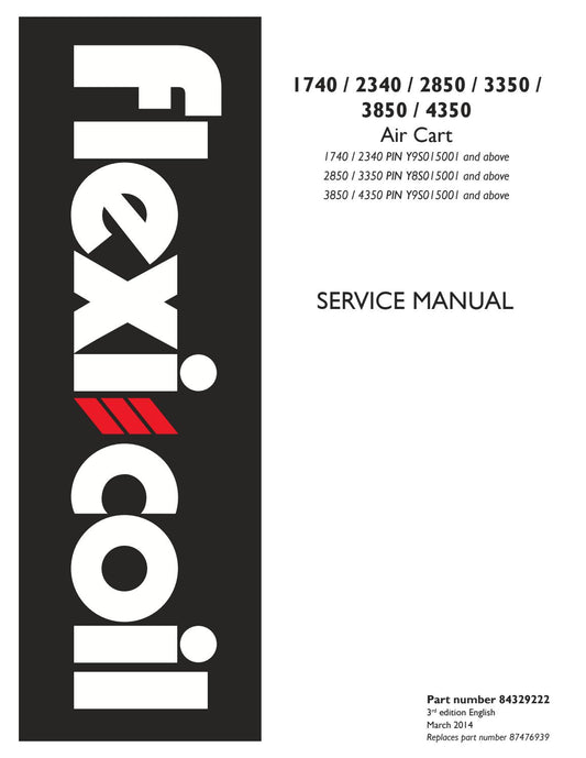 New Holland 1740, 2340, 2850, 3350, 3850, 4350 Air Cart Service Repair Manual 84329222 - PDF