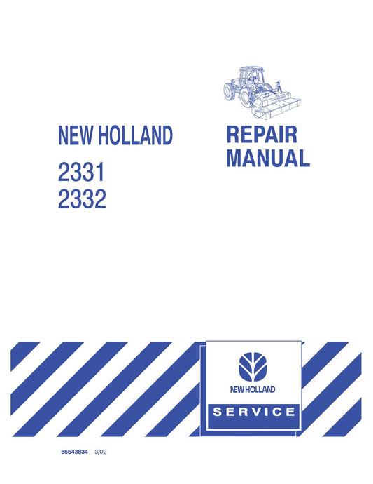 New Holland 2331, 2332 Service Repair Manual 86643834 - PDF