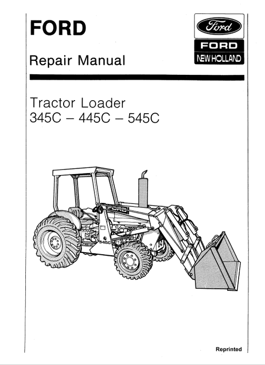 New Holland 345C, 445C, 545C Tractor Service Repair Manual 40034530 - PDF