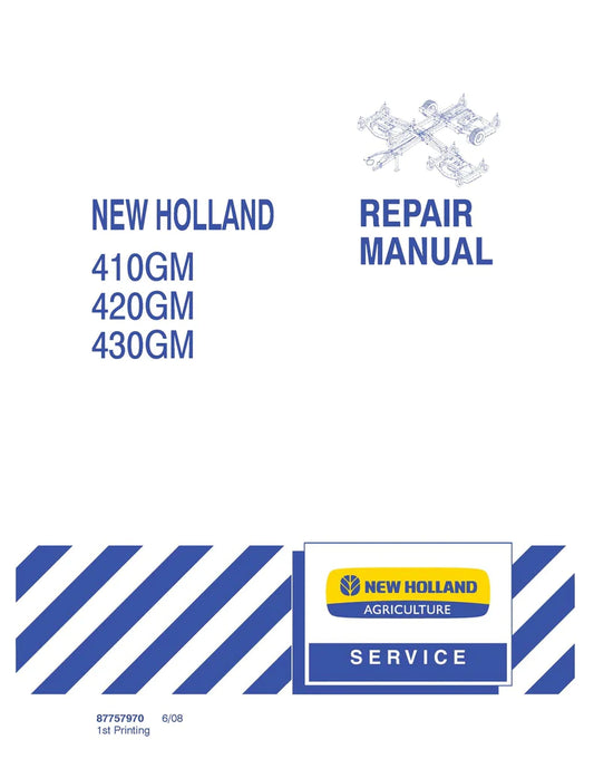 New Holland 410GM, 420GM, 430GM Service Repair Manual 87757970 - PDF