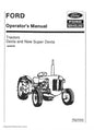 New Holland 42882000 DeXTa & Super DeXTa 58 Ford Operator's Manual SE3145 - PDF