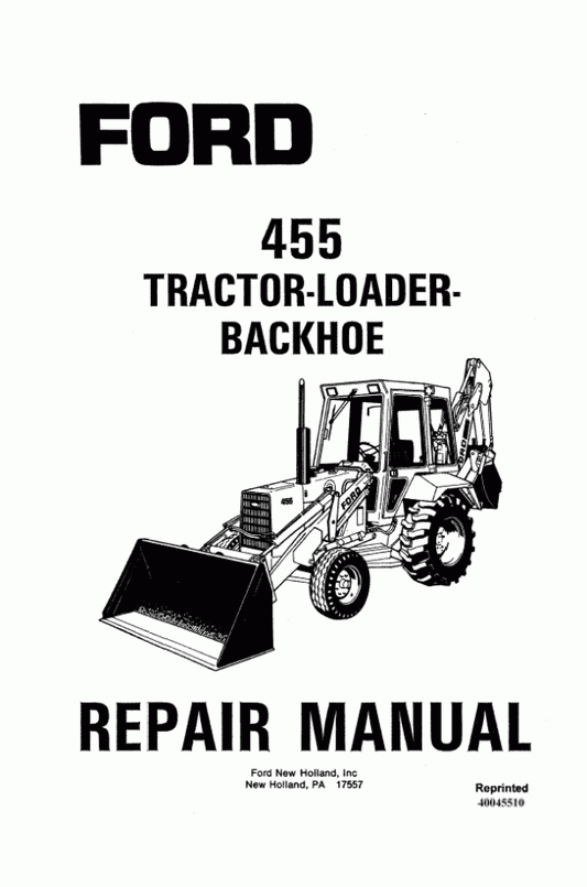 New Holland 455 Tractor Service Repair Manual 40045510 - PDF