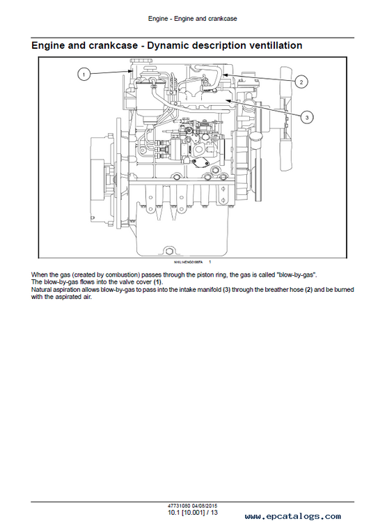 New Holland 47638132-Engine-Tier 3(3CYL-80HP) Parts Catalog Manual - PDF