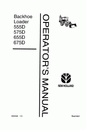 New Holland 555D, 575D, 655D, 675D Trac.Ldr.Bckhoe Operator's Manual 42055526 - PDF